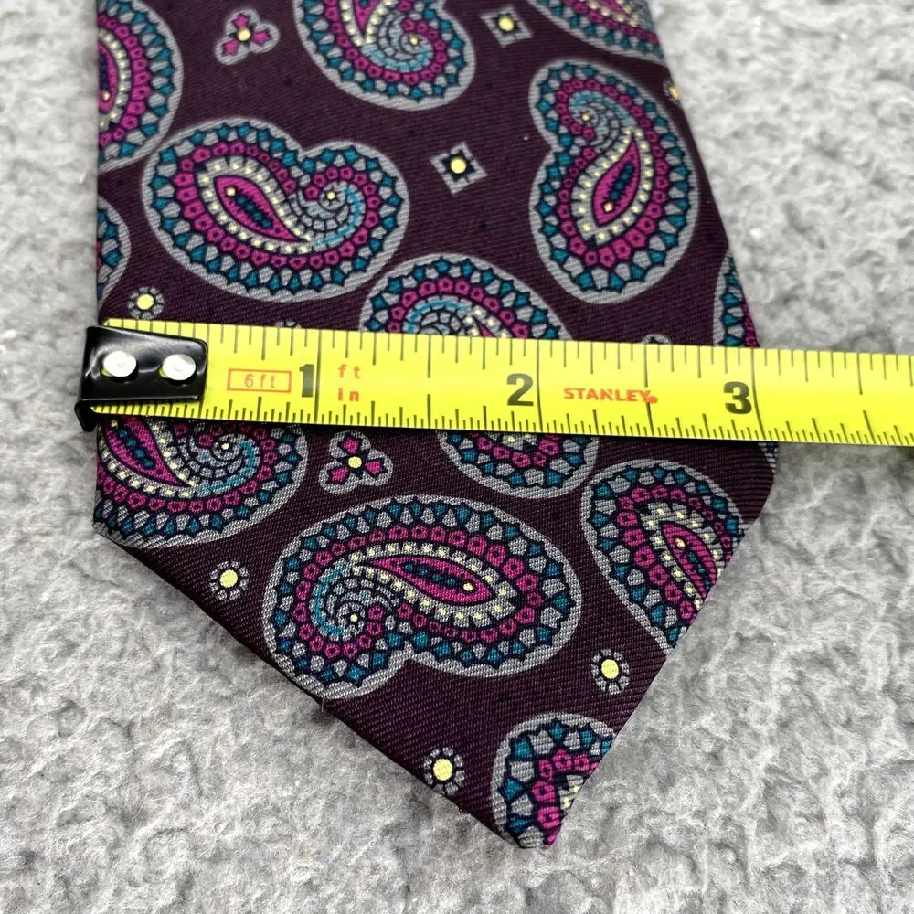 Robert Talbott Men's Silk Necktie‎ 90's Paisley Corpcore Business Formal Career